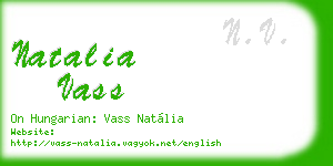 natalia vass business card